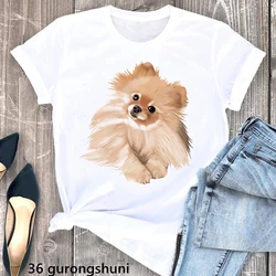 Kawaii Dog Lover Animal Print Tshirt Girls Chihuahua/Corgi T Shirt Femme Summer Short Sleeve T-Shirt Female Harajuku Shirt