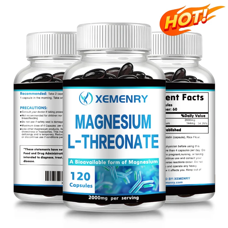 

Magnesium L-Threonate - Promotes Brain Health, Enhances Memory, Concentration & Cognition, Boosts Nerve Energy