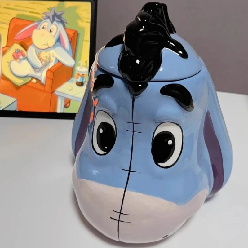 

Практичное украшение комнаты, ослик Уа, большая емкость, керамическая банка для хранения, периферийные устройства для аниме-фильмов, банка для чая с животными, подарок на день рождения