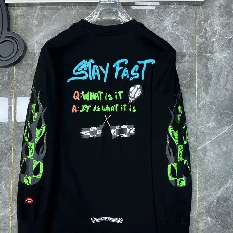 

Men's T-Shirt Letter Graphic Street Hip Hop Goth Y2K Print Harajuku Long Sleeve Cotton Top Oversized T-Shirt Top Streetwear