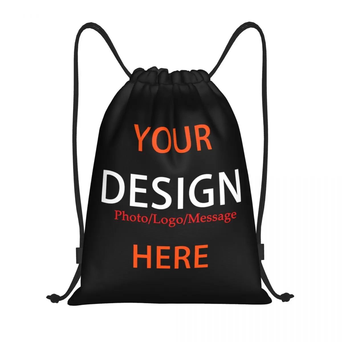 Custom Your Photo Logo Message Drawstring Bag Men Women Portable Gym Sports Sackpack DIY Design Training Storage Backpacks