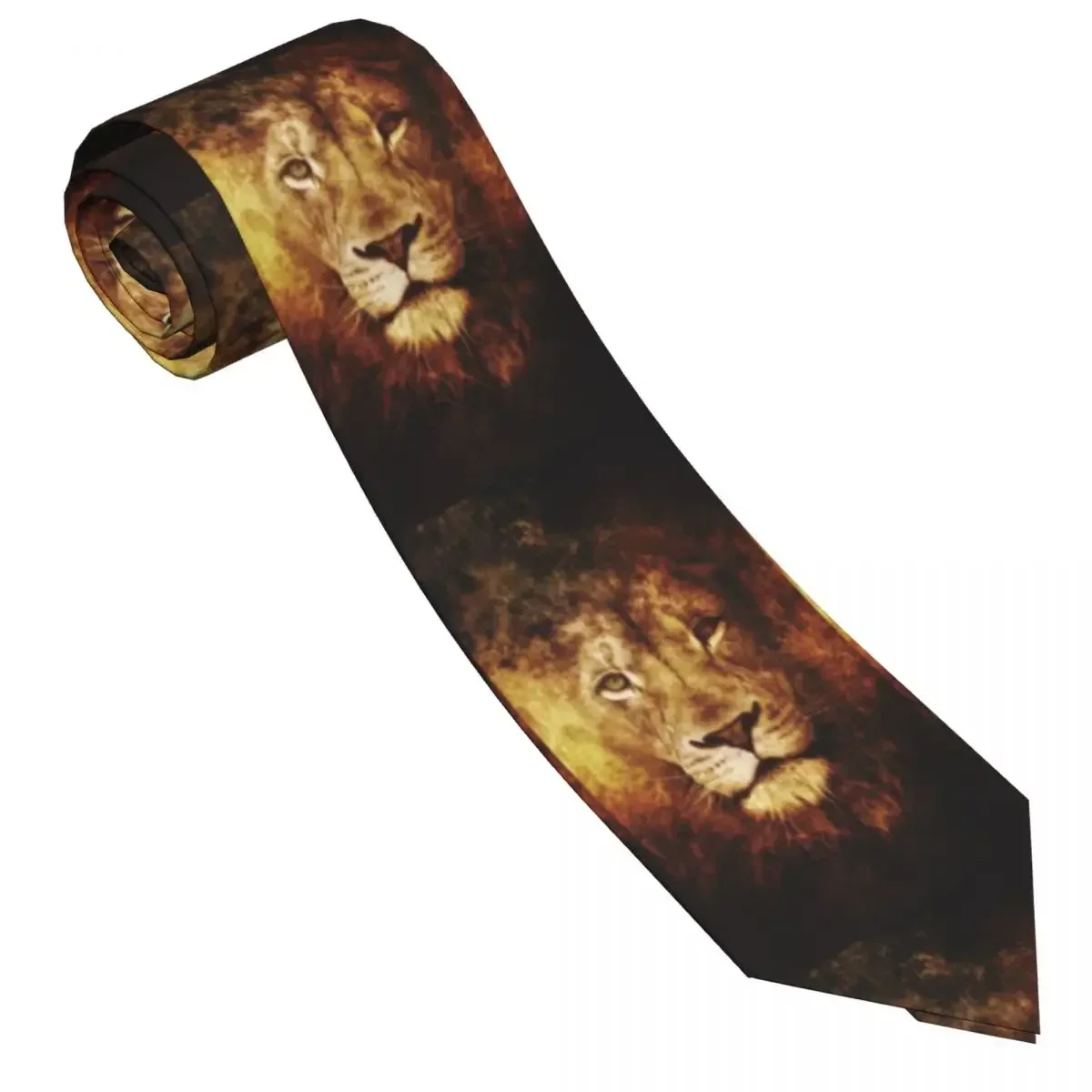 Fashion Lion Tie Animal Kawaii Funny Neck Ties For Adult Daily Wear High Quality Collar Tie Graphic Necktie Accessories