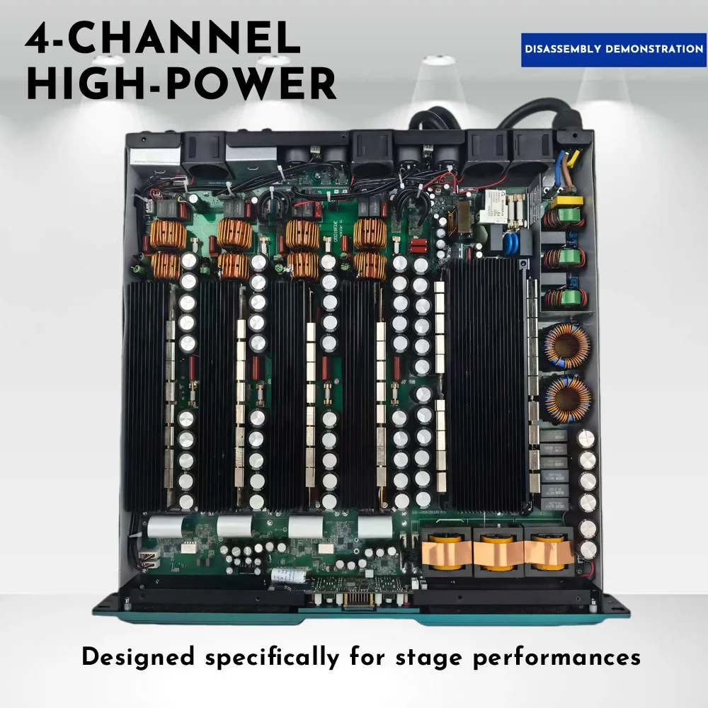 ShennDare K430 Professional Digital High-Power Amplifier 2Ohm 4x6500W Stable Operation DJ Subwoofer Amplifier Speaker Class D