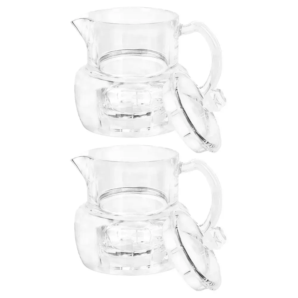 2Pcs Acrylic Honey Jar Syrup Dispenser Set No Spill Sealed Storage Container for Kitchen Home Honey Maple Syrup Jam Jelly view 4