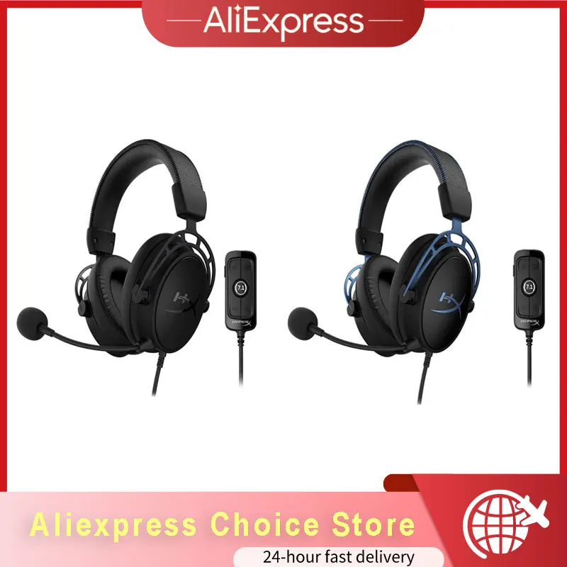 HyperX Cloud Alpha S Gaming Headset 7.1 Surround Sound E-sports Noise reduction Headset  With a microphone For PC and PS4 PS5