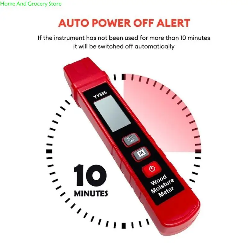 0xxa Moisture Meter, Pin Detektor Kelembaban dengan Layar & Latar Latar Ditingkatkan, untuk Deteksi Kelembaban