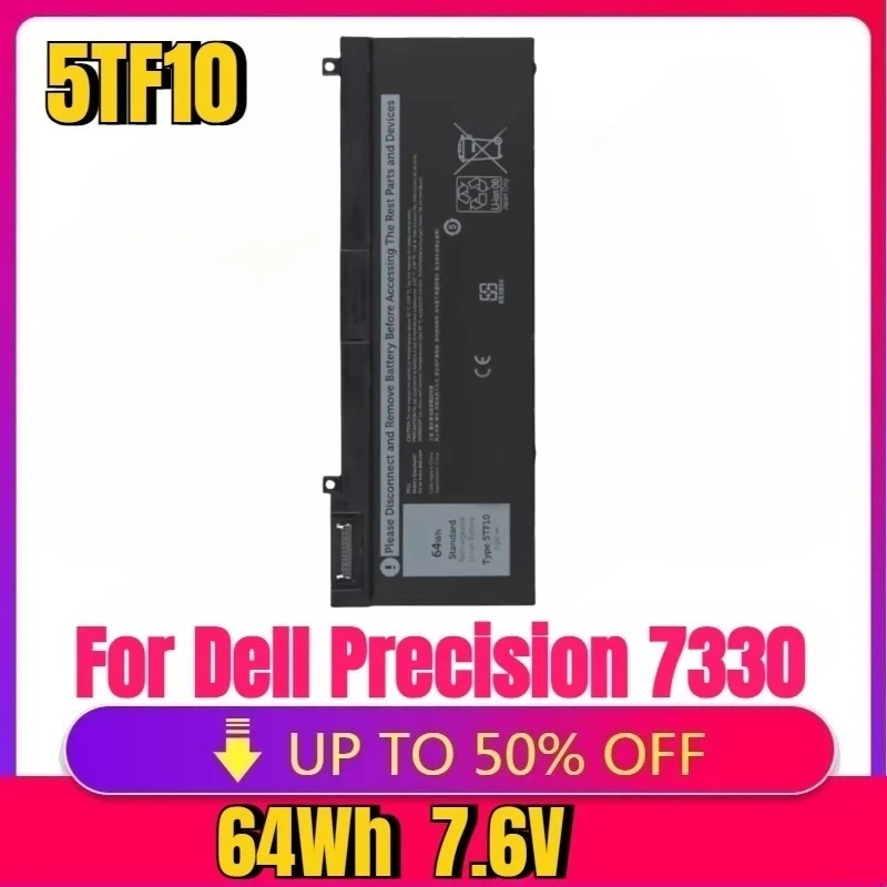 

For Dell Precision 7330 7530 7540 7730 7740 Series Notebook New 5TF10 NYFJH 7M0T7 7.6V 64Wh 11.4V 97Wh Laptop Battery