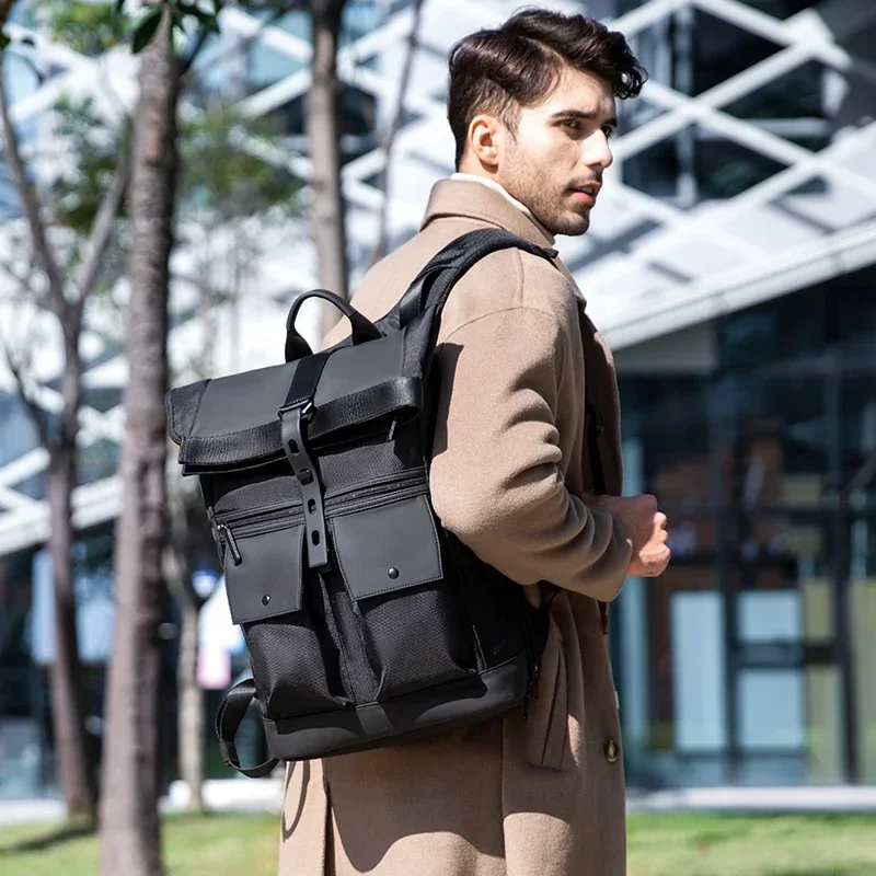 MARK RYDEN Black 15.6inch laptop Backpack Multifunctional Waterproof Backpack Daily Travel Bag Casual School Rucksack