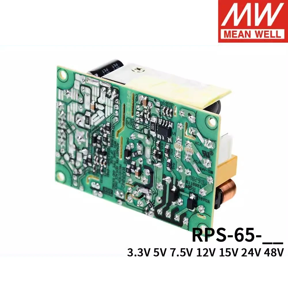 MEAN WELL RPS-65-5 RPS-65-7.5 RPS-65-12 RPS-65-15 RPS-65-24 RPS-65-48 alimentatore a commutazione medica PCB bassa corrente di dispersione MW