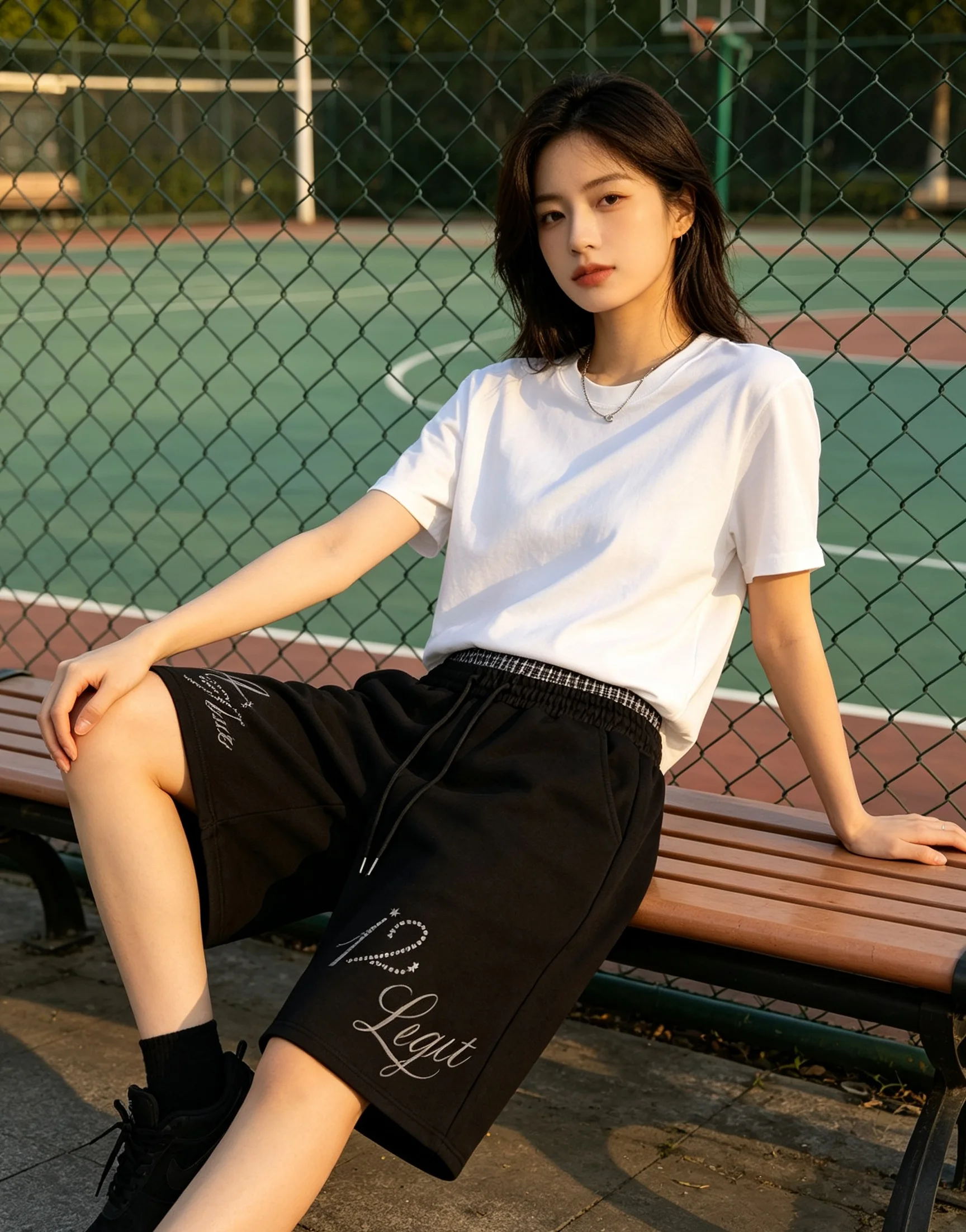 2026 European American New Style Double Waist Rhinestone Letter Print Sweat Shorts Men Loose Hip Hop Knee Length Streetwear Shor