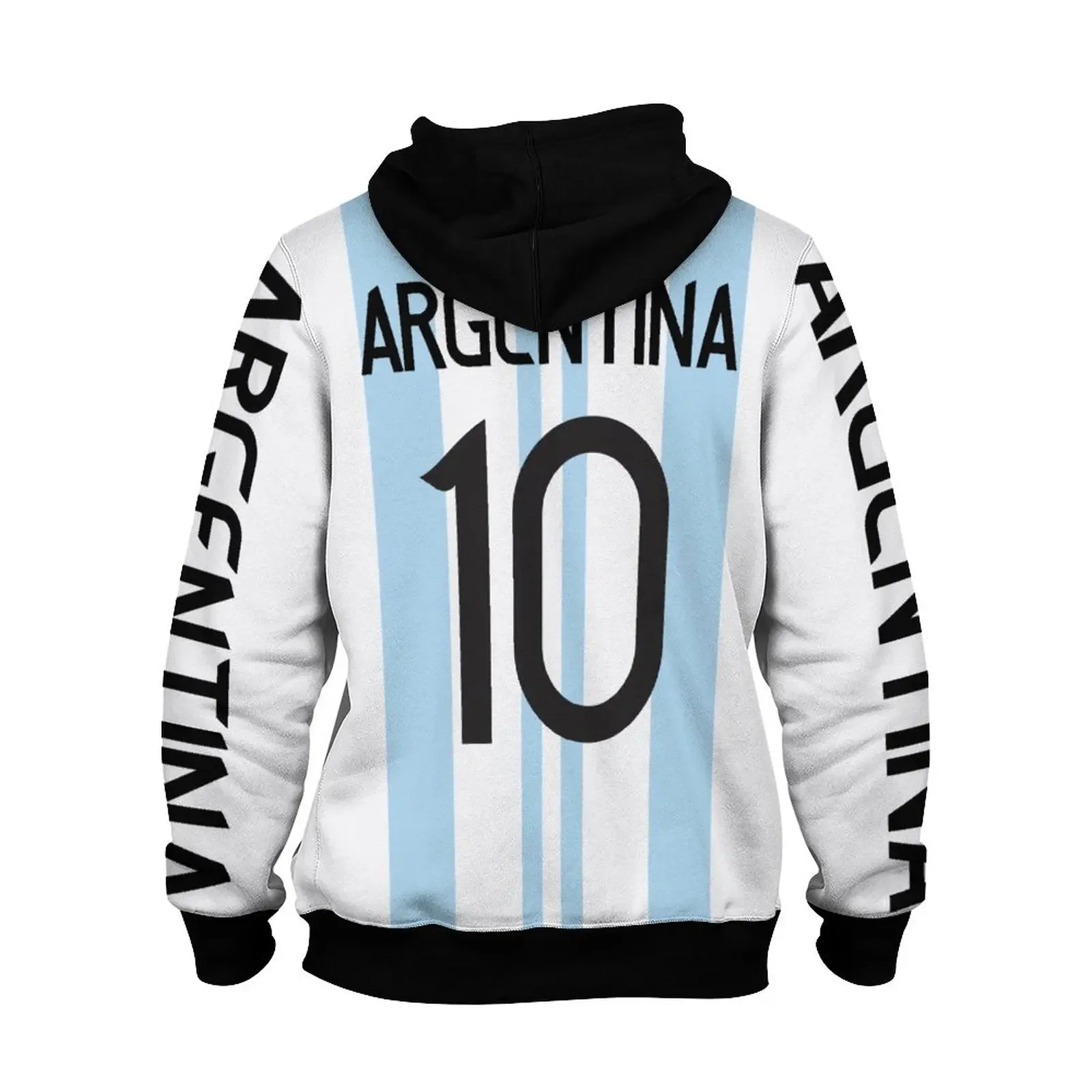 Jumeast Argentina Football Hoodies Soccer Selection 2022 ARG Team 3D Print Shirt Drip YK2 Clothing Baggy White Hoody Sport Tops