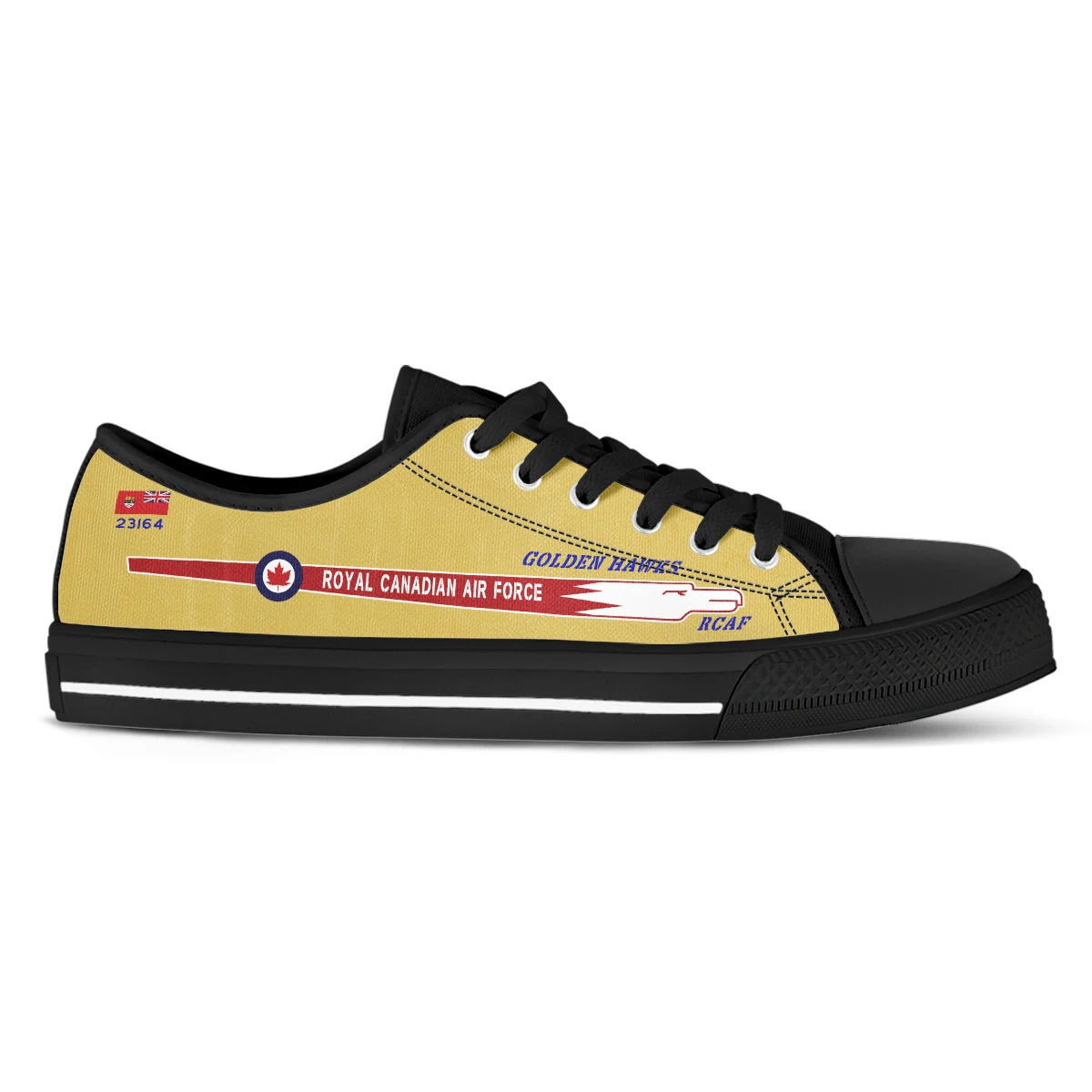 Elviswords Royal Canadian Air Force Gedrukt Lichtgewicht Outdoor Sneakers Canadese Vlag Lace-Up Lace-Up Gevulkaniseerd Schoenen Flats