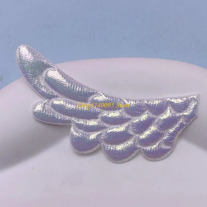DXAE Angel Wing Patches Fabric Flexible Embossed Christmas Wing Clothes Appliques