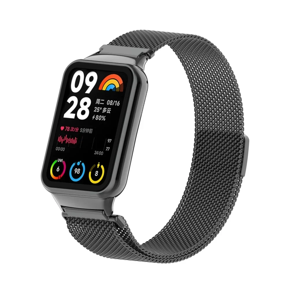 Milanese pasek do XiaoMi Miband 8 Pro metalowa bransoletka magnetyczna ze stali nierdzewnej do zegarka Redmi 4 akcesoria Correa