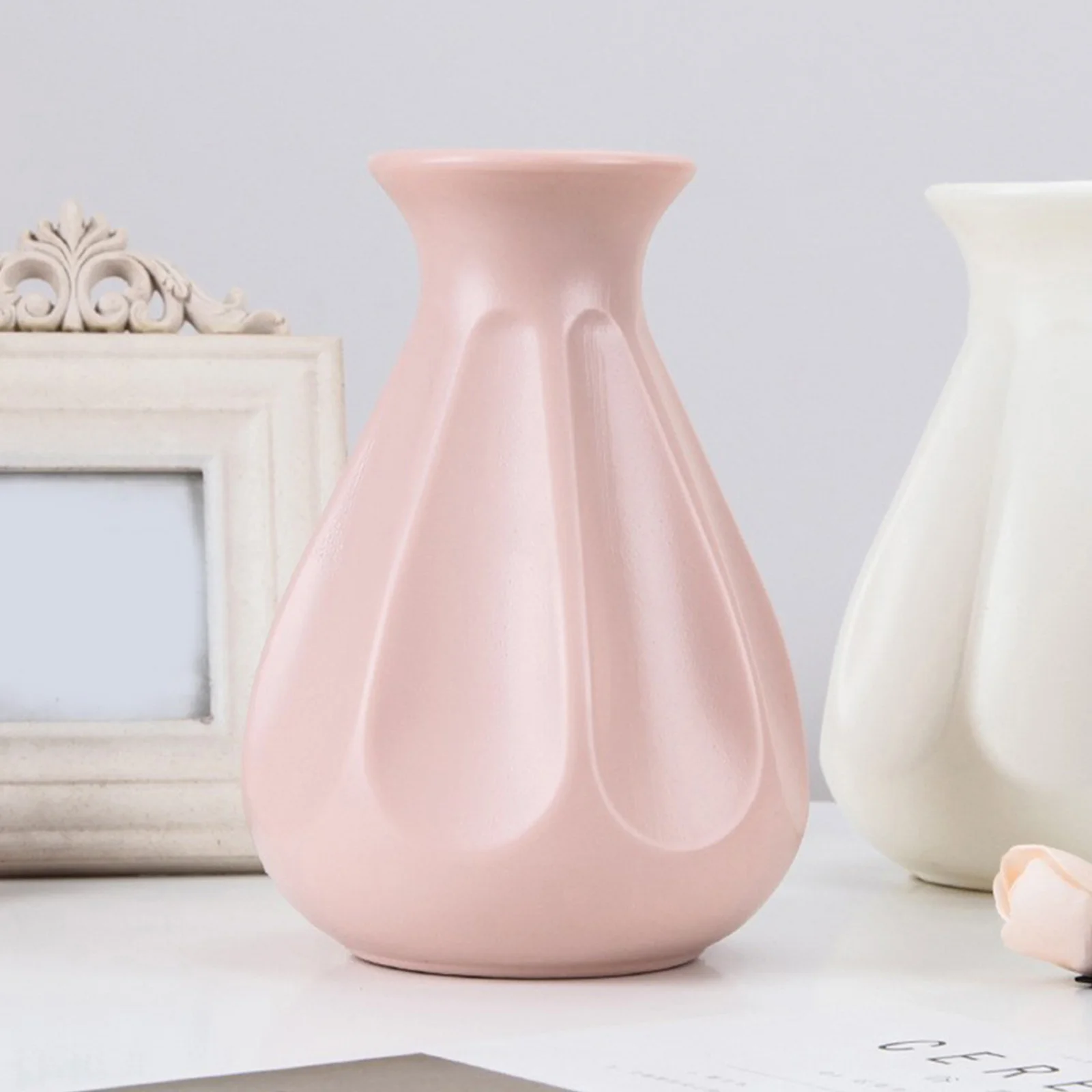 

1pc Unbreakable Plastic Vase For Flowers Imitation Ceramic Flower Pot Home Decoration Flower Arrangement Pot Creative Vase