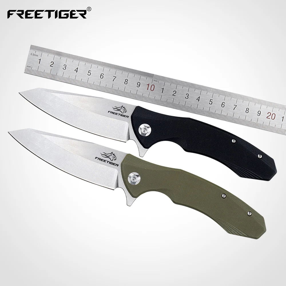 FREETIGER D2 Knife Outdoor Folding Pocket Knife for Camping Hiking Hunting Survival EDC Knives For Men Gift Collection