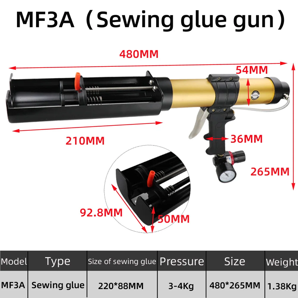 Pneumatic Two-component Glue Gun Double Tube Guard Glue Door And Window Group Corner Glue Injection Sealant  AB Mixed Glue Gun