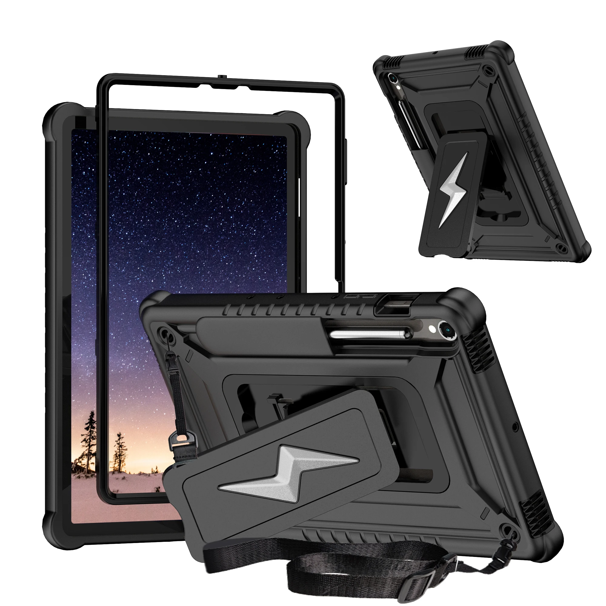 

Hybrid Stand Case For Samsung Tab S10 Lite S9 FE S8 S7 10.9 SM-X400 X520 S10 S9 FE Plus 12.4 X820 X810 X610 S6 Lite 10.4 Cover