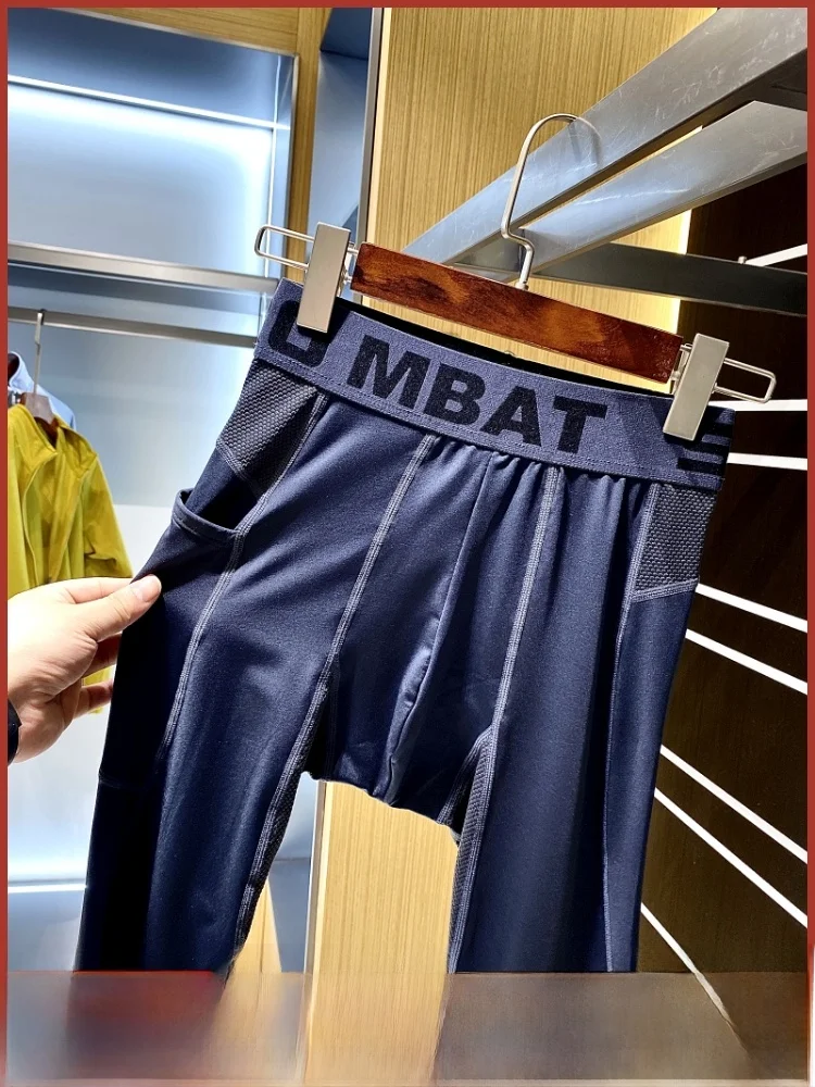 

Высокоэластичные спортивные брюки для бега для мужчин Qui Dry, дышащие тренировочные брюки с ket, повседневные спортивные брюки на открытом воздухе