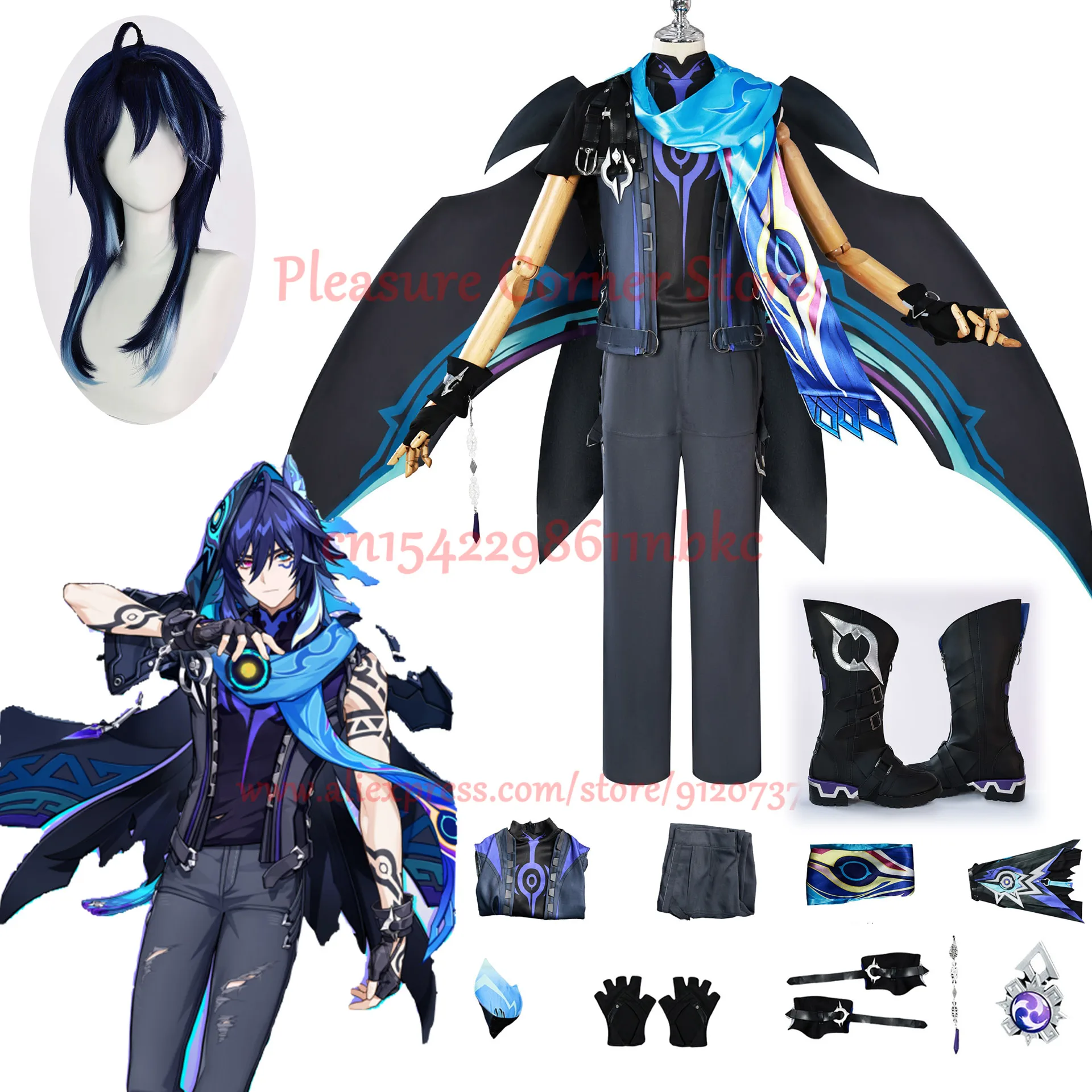 In Stock Ororon Cosplay Costume Genshin Impact Ororon Cosplay Full Set Outfis Role Playing Suit Ororon Cosplay Wig Shoes Prop