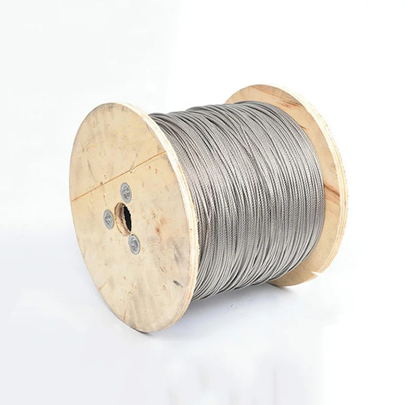 5/10m 304 Stainless Steel Wire Rope Soft Fishing Lifting Cable 7×7/7×19 Clothesline 0.8mm 1mm 1.5mm 2mm 2.5mm 3mm 4mm