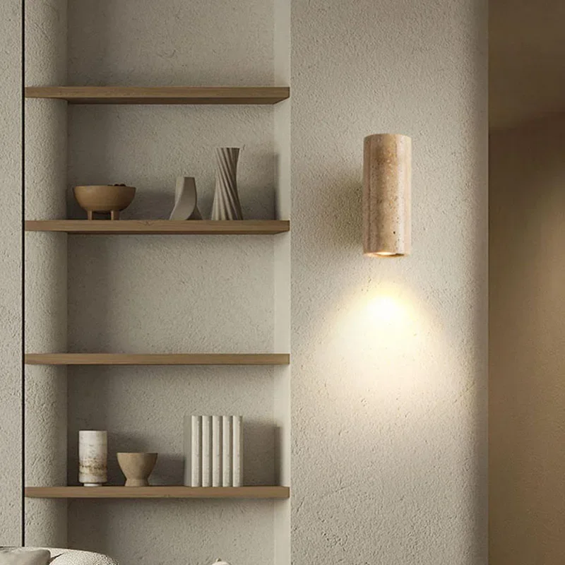 Natural Stone LED Wall Lamp Home Atmosphere Deco For Parlor Bedroom Aisle Stair Lighting 3 Color Temperature Dimming