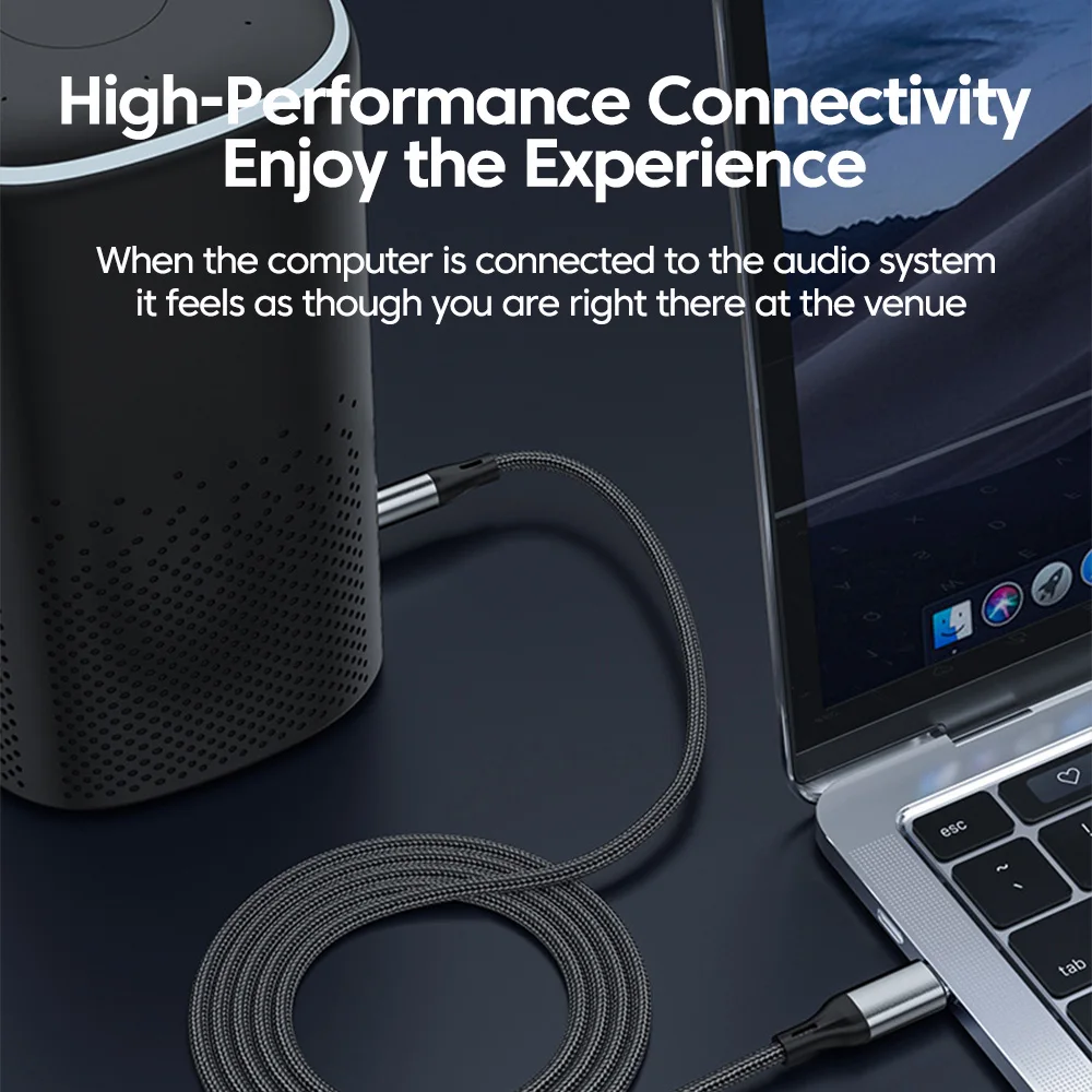 1m USB C Audio Adapters Cable Type-C Male to 3.5mm Male Audio Connector Wire For iPhone 15-17 Xiaomi Huawei Samsung Cellphoens