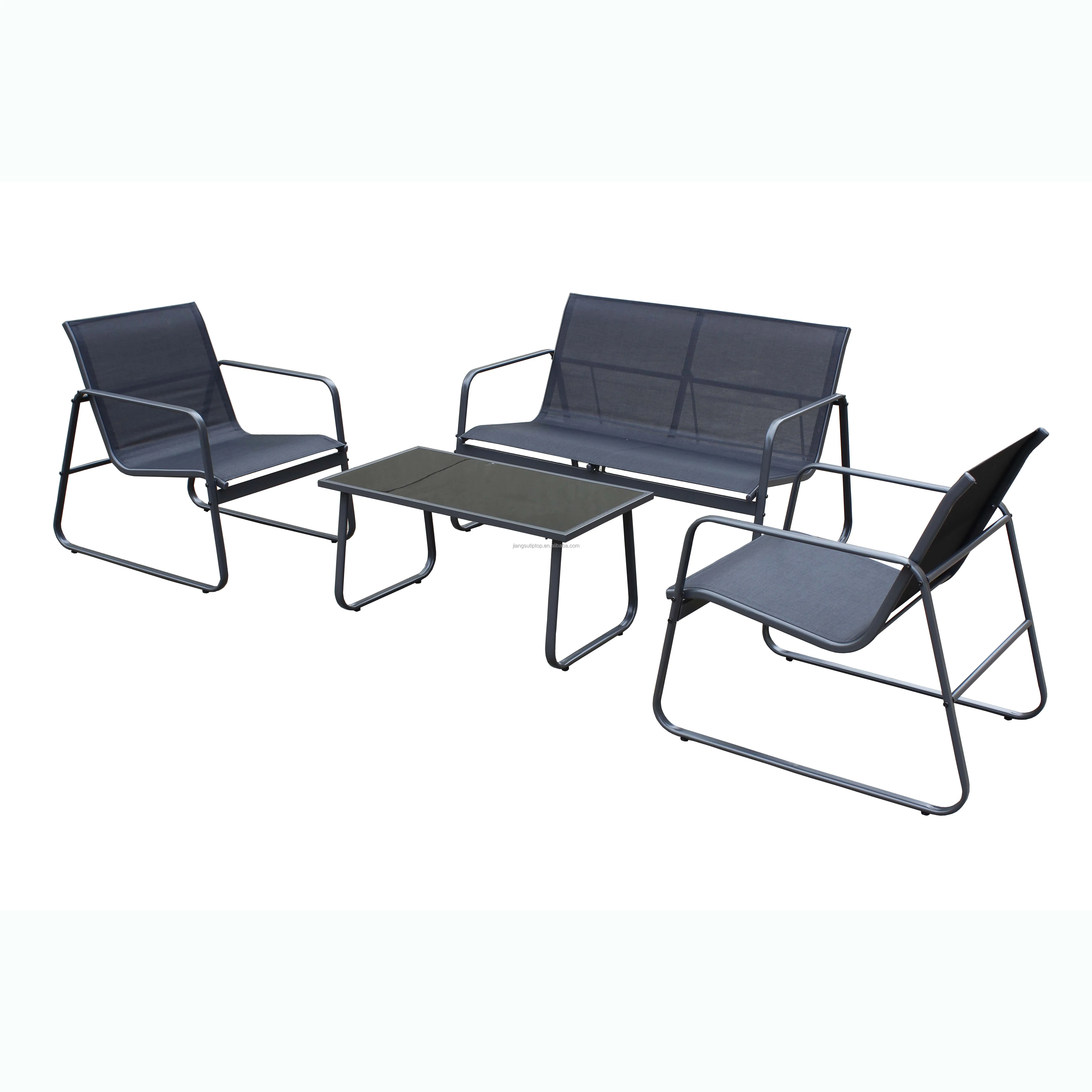 Mail Order Design Outdoor KD 4PCS Garden Chair and Coffee Table Furniture Set