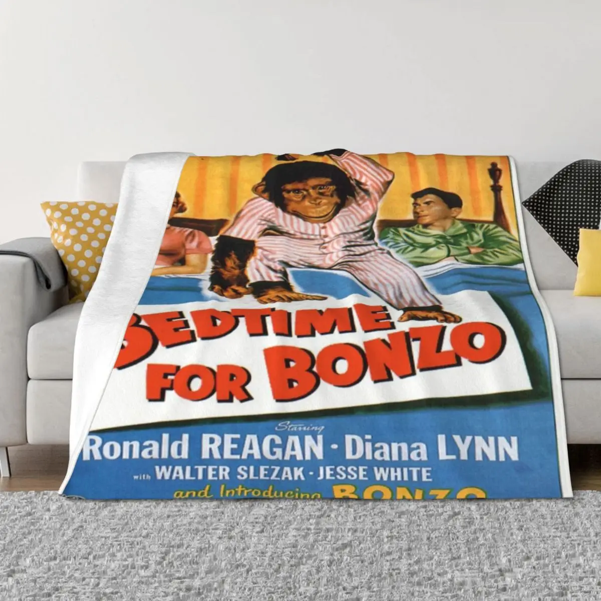 

Bedtime for Bozo Movie Poster Throw Blanket Comforter Kid'S Blankets For Baby warm winter Blankets
