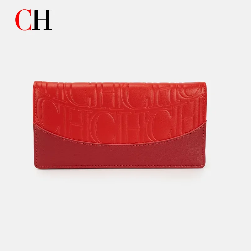 Women's Large Capacity Leather Clutch Wallet with Multiple Card Slots
