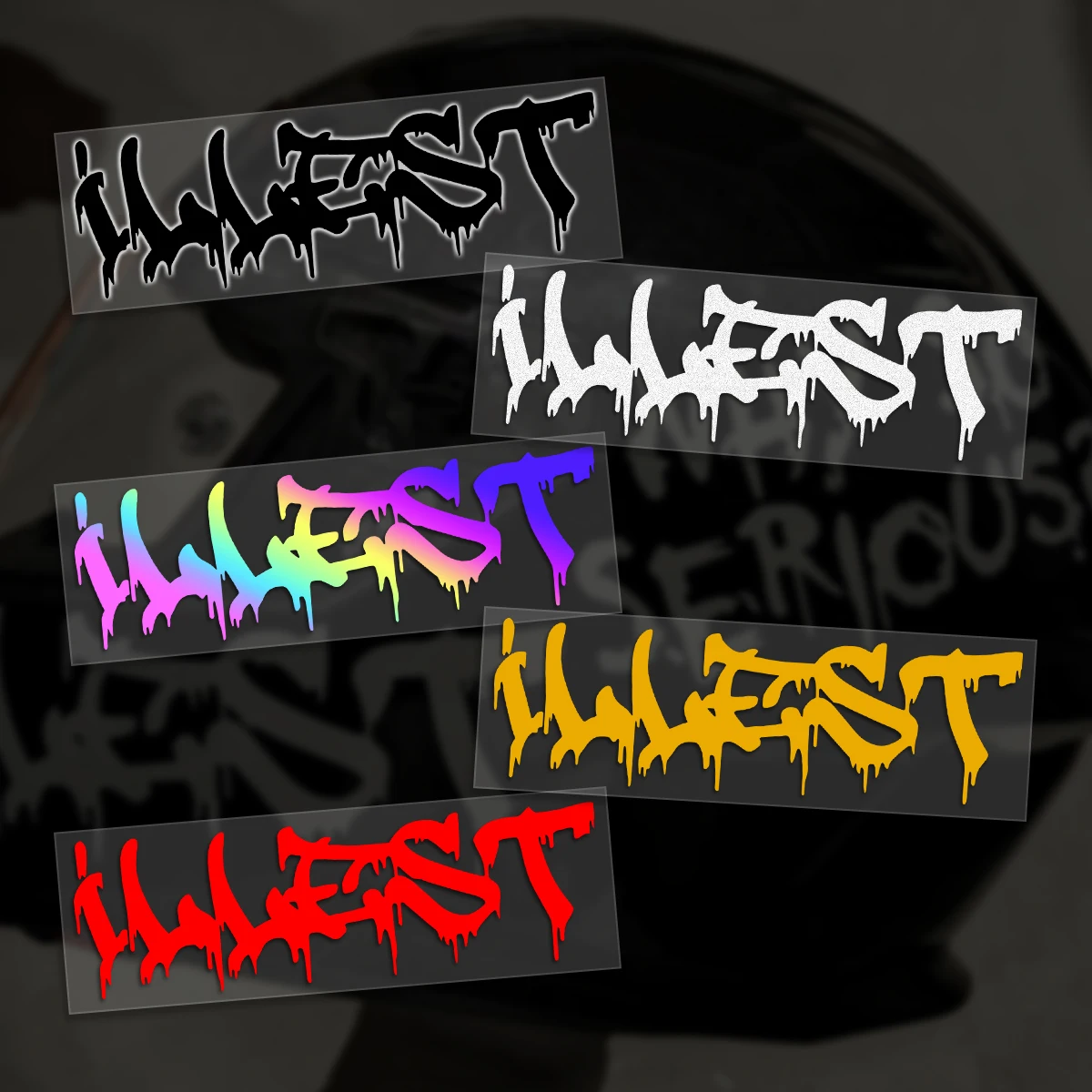 Why So Serious Illest Tank Racing Reflective Stickers Decor Motorcycle Scooter Body Moto Helmet Fuel Tank Accessories Decal