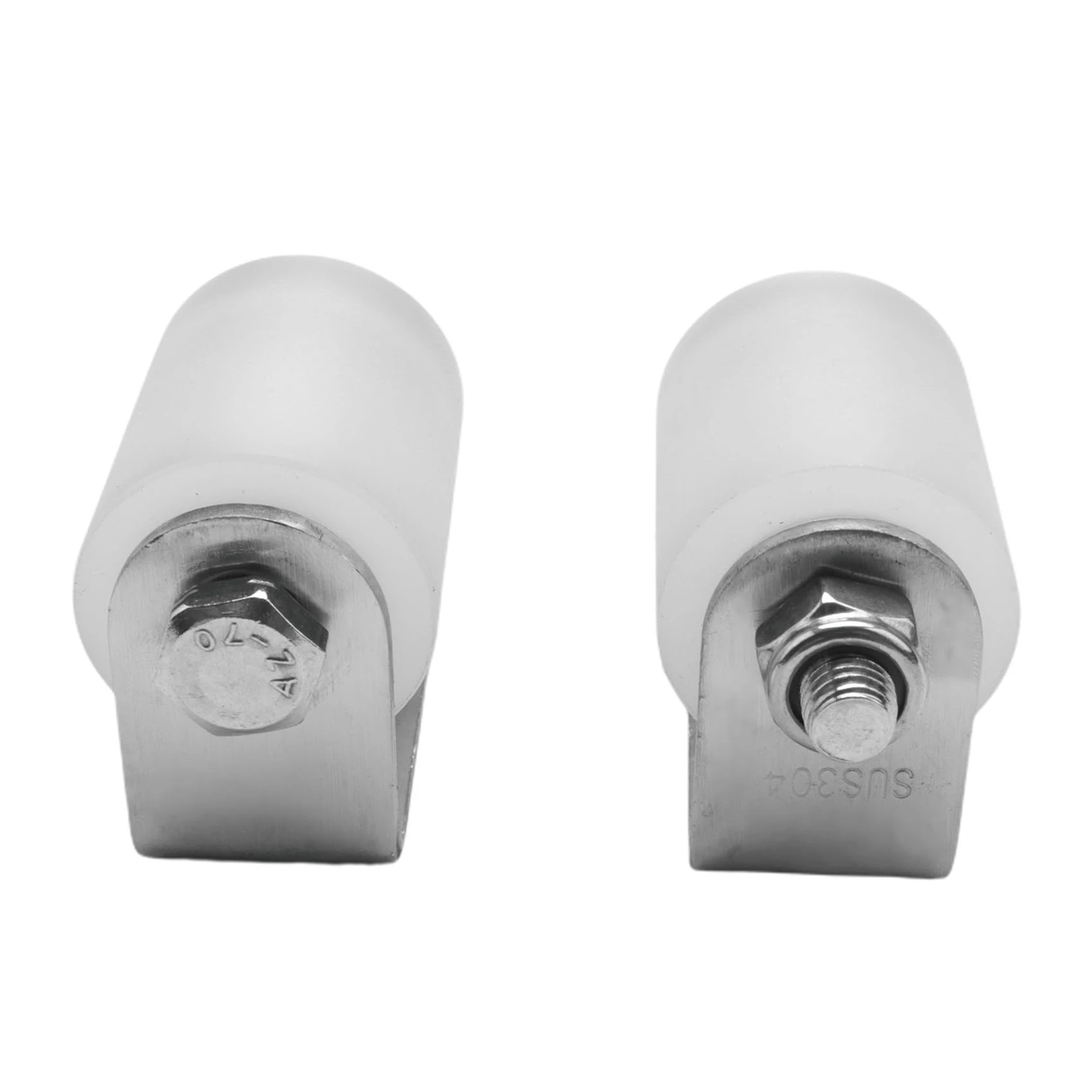 AEE6-2Pcs Slide Gate Guide Roller 3 Inches Hard Nylon Sliding Rolling Gates Guider Heavy Duty Ball Bearing Side Roller