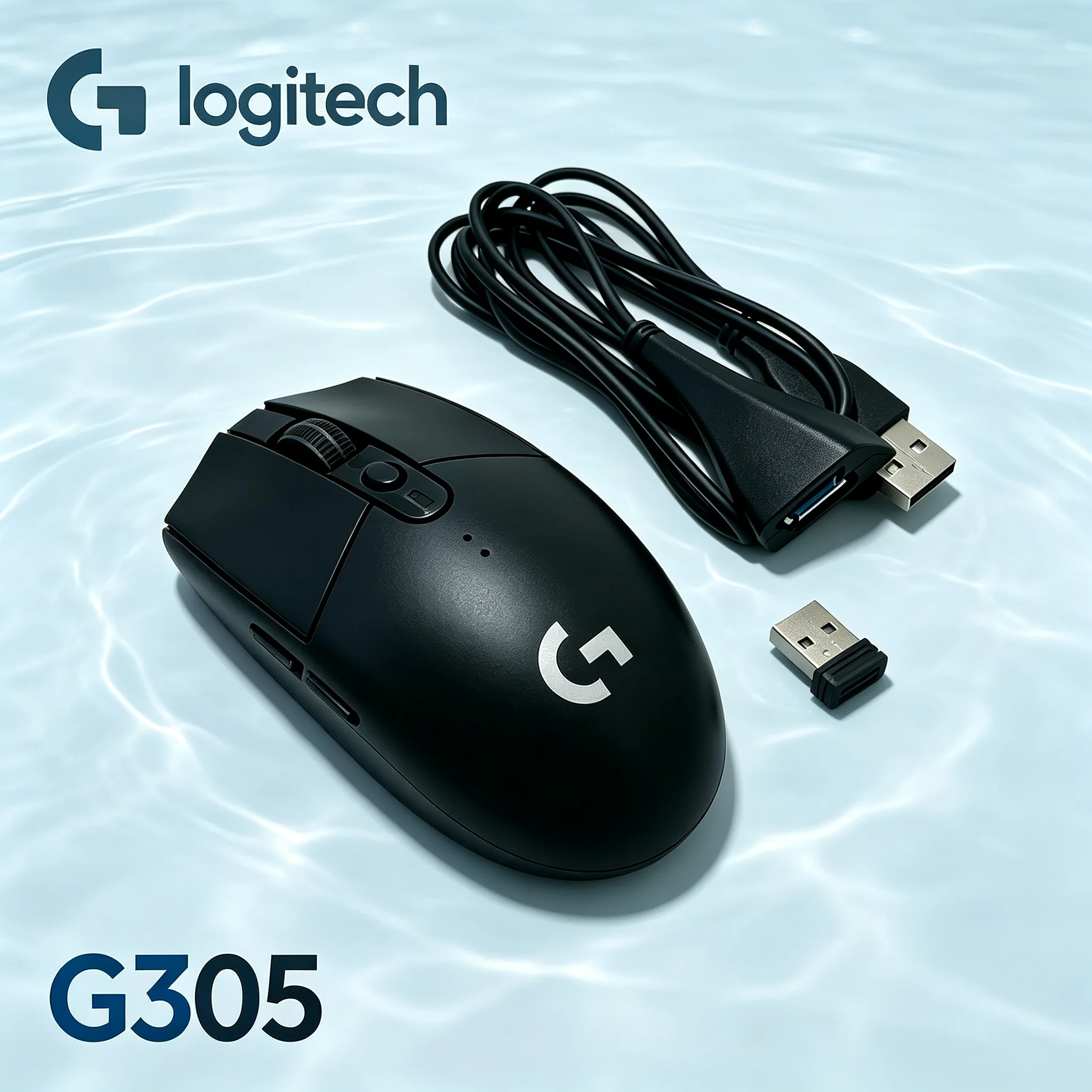 Logitech G305 LIGHTSPEED Wireless Gaming Mouse For Laptop & Desktop, USB Extension Cable Boost Connection Stability, Suited For