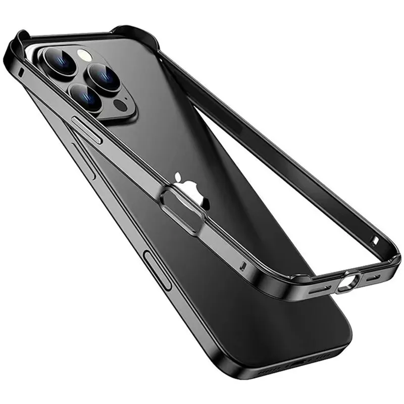 Funda de parachoques de Metal con marco de aleación de aluminio para IPhone 16 15 14 13 12 11 Pro Max Plus E 16E 16Pro I16 ProMax, cubierta interior suave para teléfono