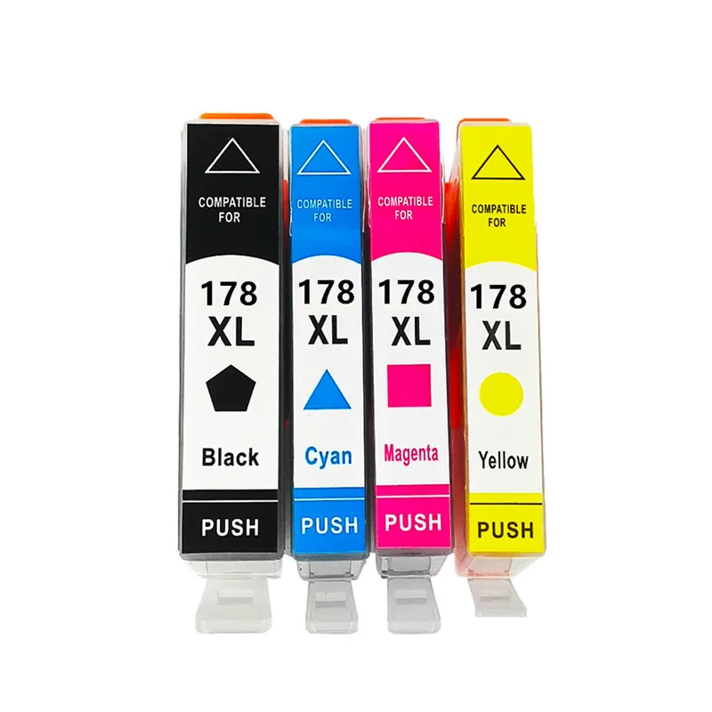 NEW 5PCS Compatible Ink Cartridge for HP 178 for HP178 178XL Photosmart 5510 5515 6510 7510 B109a B109n B110a Printer