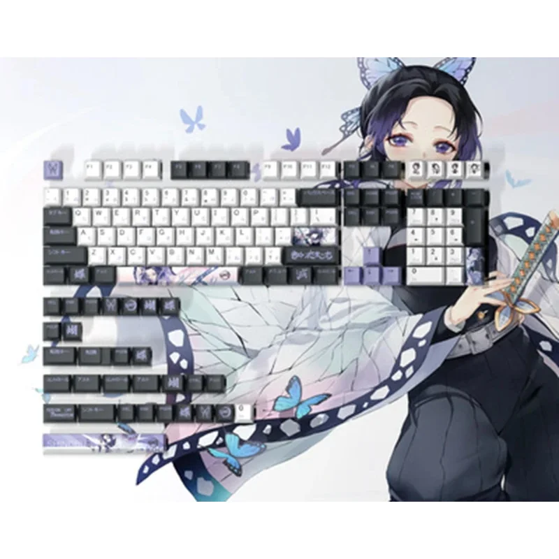 2024 Official New Demon Slayer Kochou Shinobu Handsome Exquisite Mechanical Keyboard Snake With Keycap Anime Birthday Gift