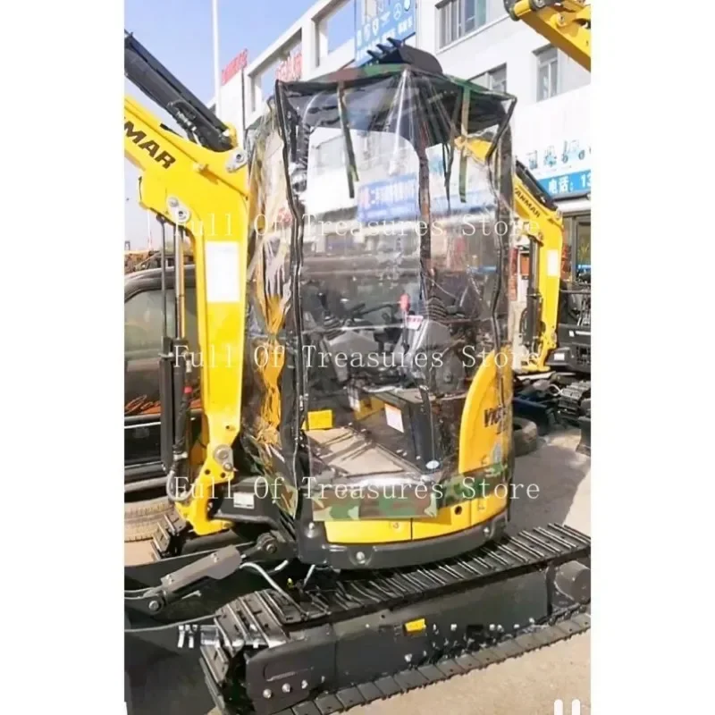 Mini excavator window windshield, roof rain curtain, front windshield, warm