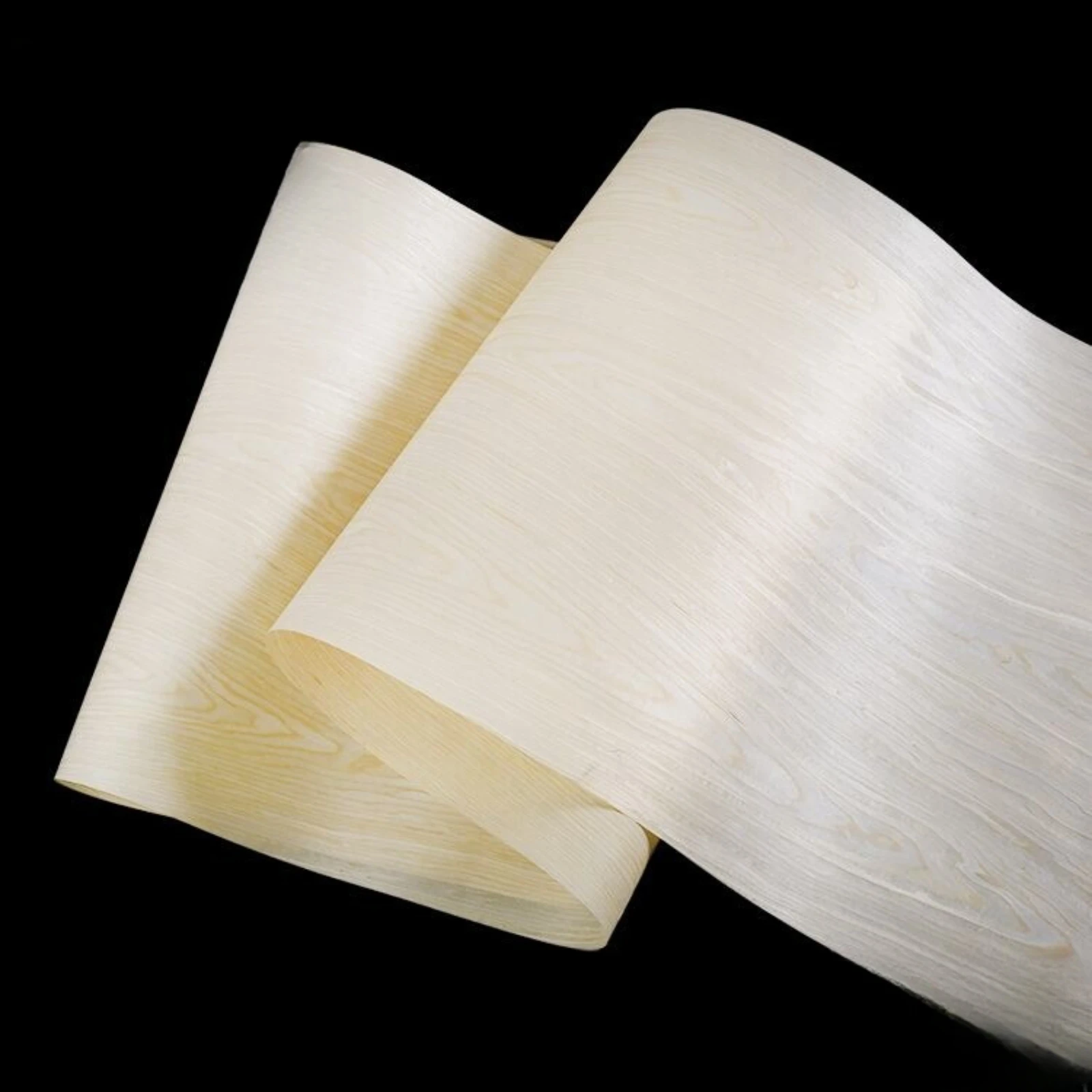 58x250cm Maple Grain Engineered Wood Veneer - Crown & Straight Grain Wood Sheets for Furniture Renovation Wall Paneling