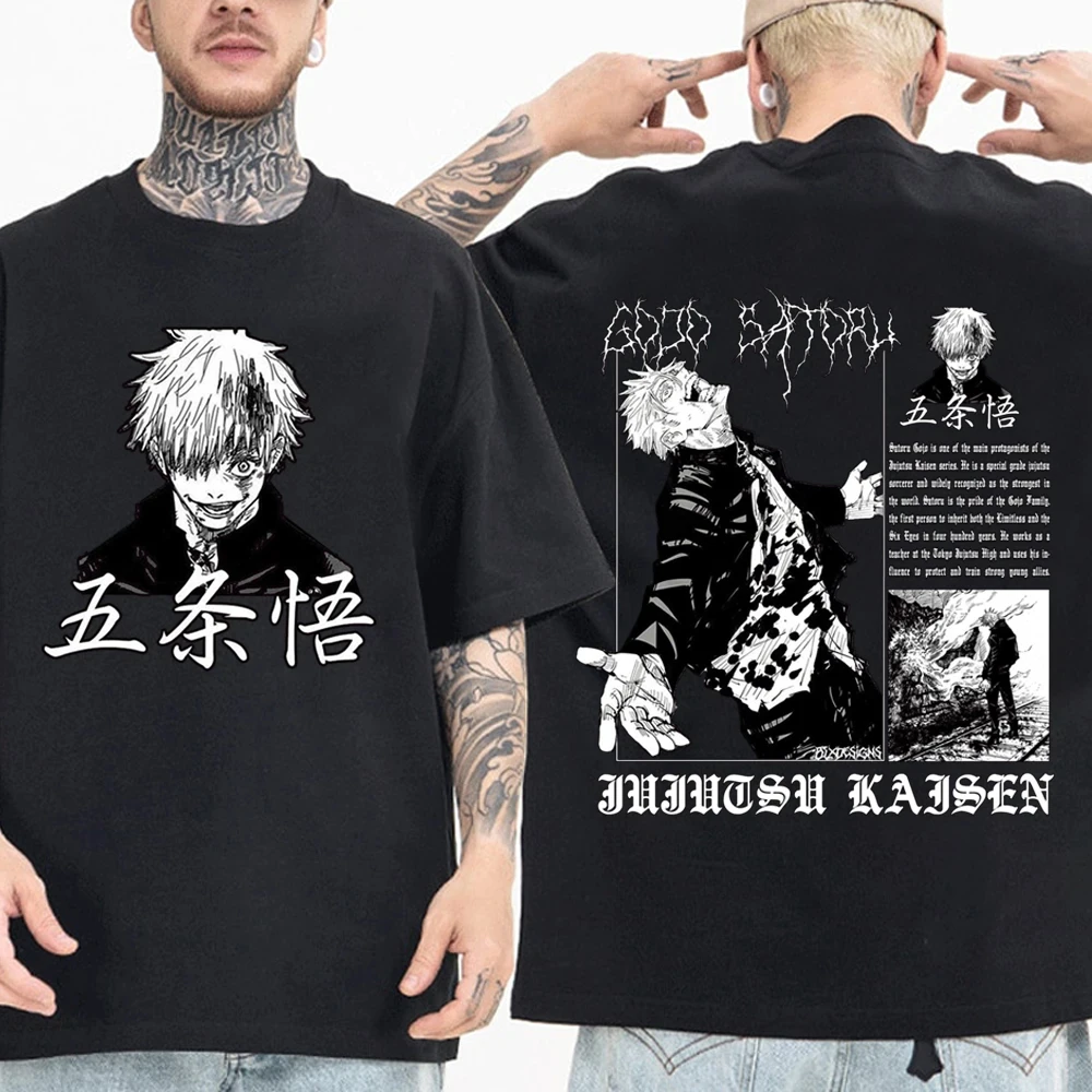 Anime Jujutsu Kaisen T Shirt Satoru Gojo Graphic Printed T-shirt Harajuku Hot Manga Men Women Plus Size Prevalent Tshirts