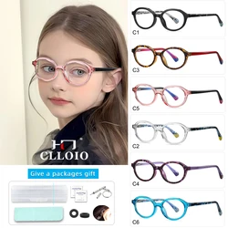 CLLOIO Kids Fashion Blue Light Ray Glasses Frame Teenagers Computer Eyeware Girl Boy Video Gaming Children Myopia learn Eyewear