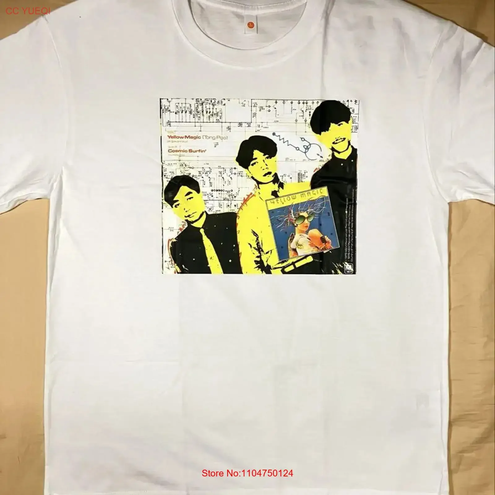 Not Worn Sakamoto Ryuichi Yellow Magic Orchestra T Shirt White 2 vintage Washed Versatile Stretched Soft fashion