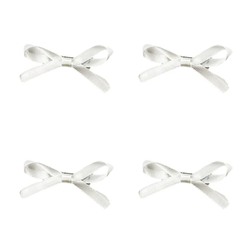 

4pcs Mini Ribbon Bowknot Hairpin Adult Teen Ponytail Decorative Hair Clip 15UB