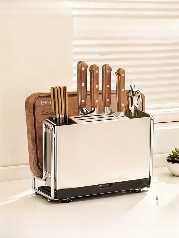 

Modern Housewife Stainl Steel Knife Holder Kitchen Cutting Board Ra Inteated Iron Ra Knife Utensil Chopstis Storage