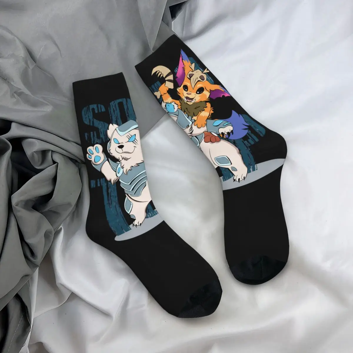 Happy Funny calzini a compressione da uomo Gnar Retro Harajuku League Of Legends LOL Hip Hop novità modello Crew Crazy Sock Gift