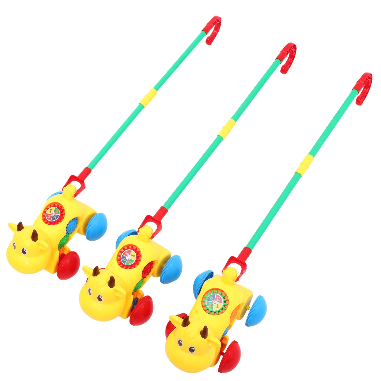 

Baby Toddler Walking Trolley Push Pull Toys Cart Infant Learner Fun Whistle Walker Balance Activity Educational Plastic Toy Hand