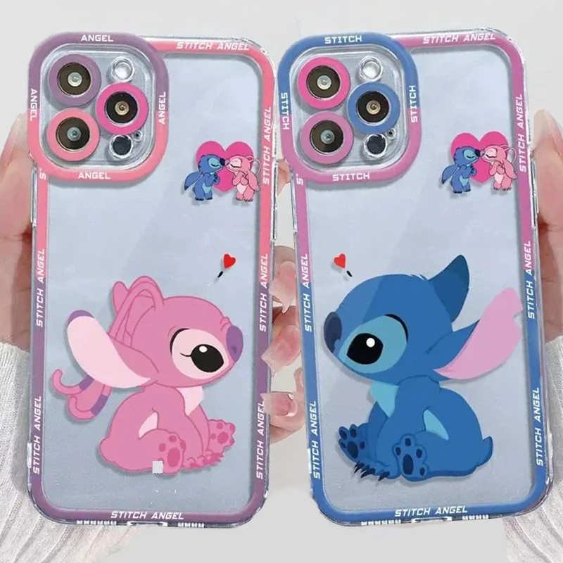 Disney Stitch Love Phone Case For Xiaomi Redmi Note 13 12 11 Pro Plus 4G 5G 12S 11S 10 10S 9 9S 8 13C 12C 10C TPU Silicone Funda