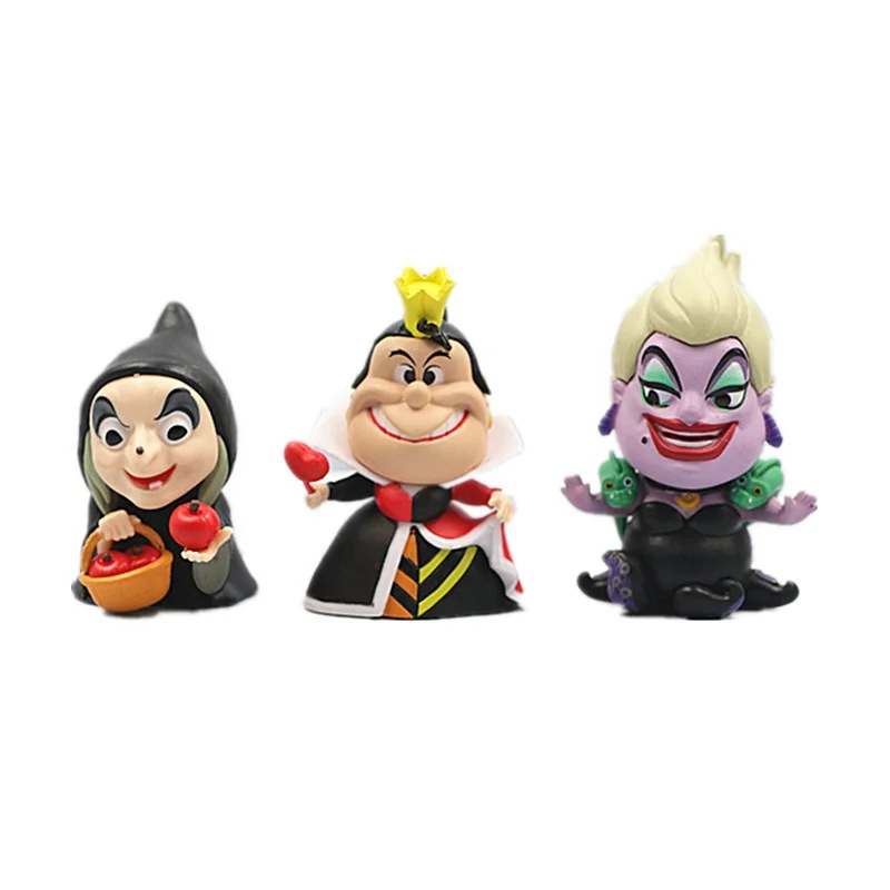 Anime Maleficent Petit Villain Poisonous Witch Movie Cruella De Vil Queen Character Model Figure Decoration Toys Christmas Gift view 3