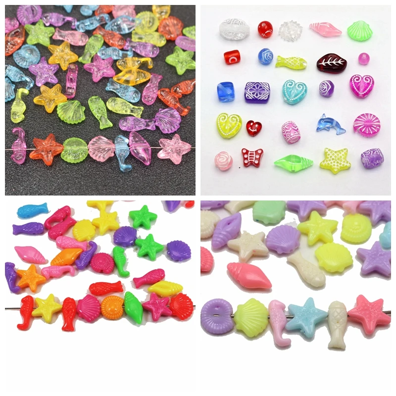 200  Craft Mixed  Color Mini Sea Oceans Design Beads Kids