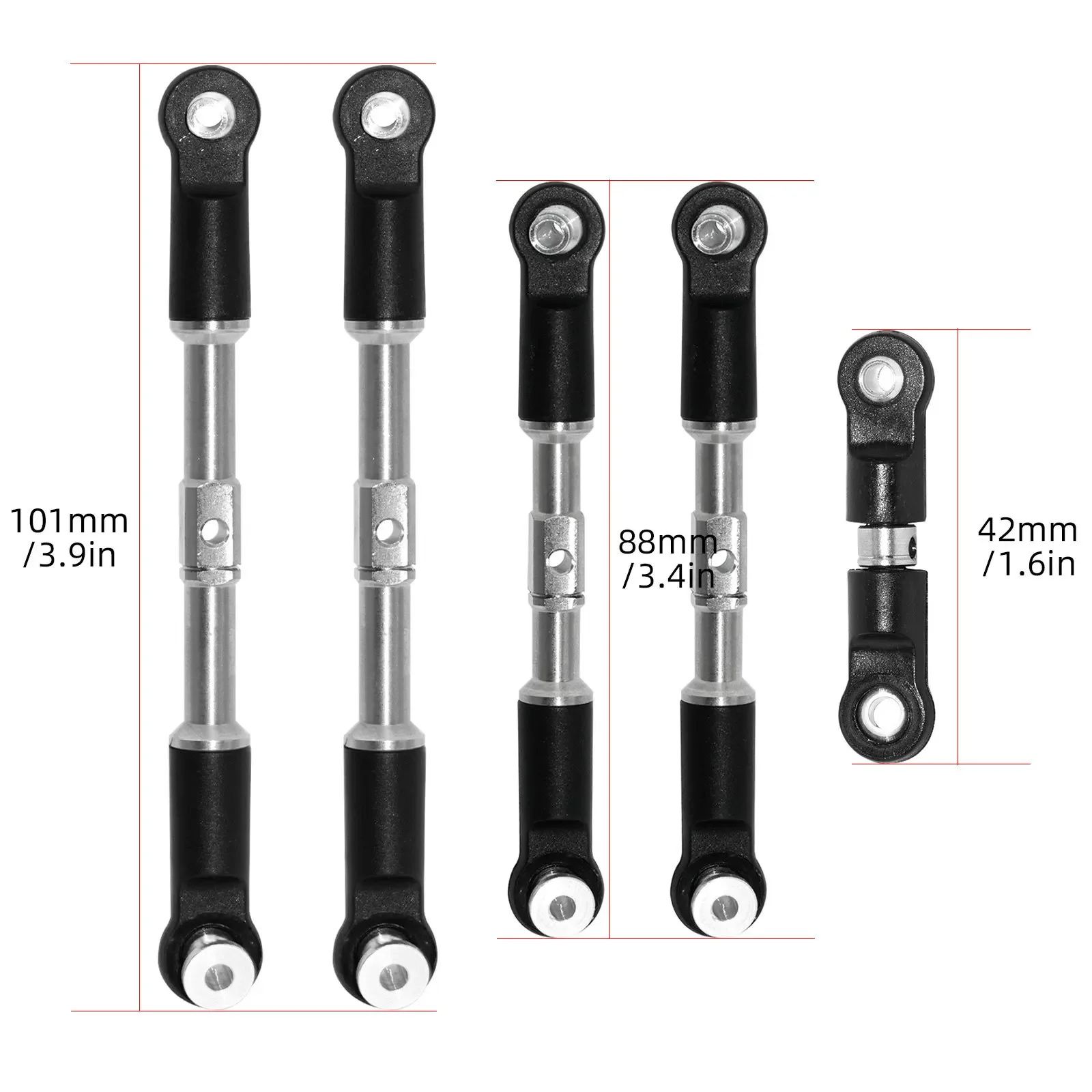 5pcs เหล็ก Turnbuckles Camber Links Toe Links ชุดเชื่อมต่อสําหรับ Arrma 1/7 Infraction Limitless Felony 1/8 Typhon อะไหล่อัพเกรด