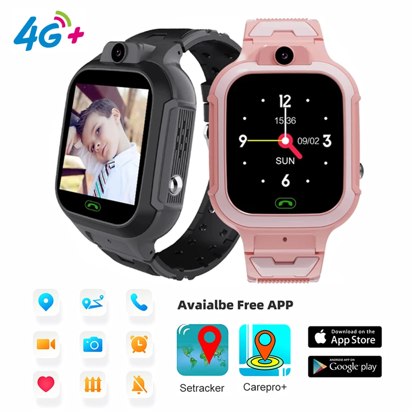 Children Smart Watch 4G Waterproof GPS Track Video Call Camera SOS Display LBS Location Tracker Smart Watcher Kids smartwatch